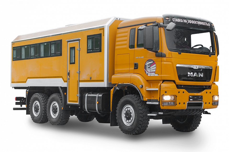 Вахтовый автобус MAN TGS 33.440 6x6 BB CH ISF282 - 32 мест. 