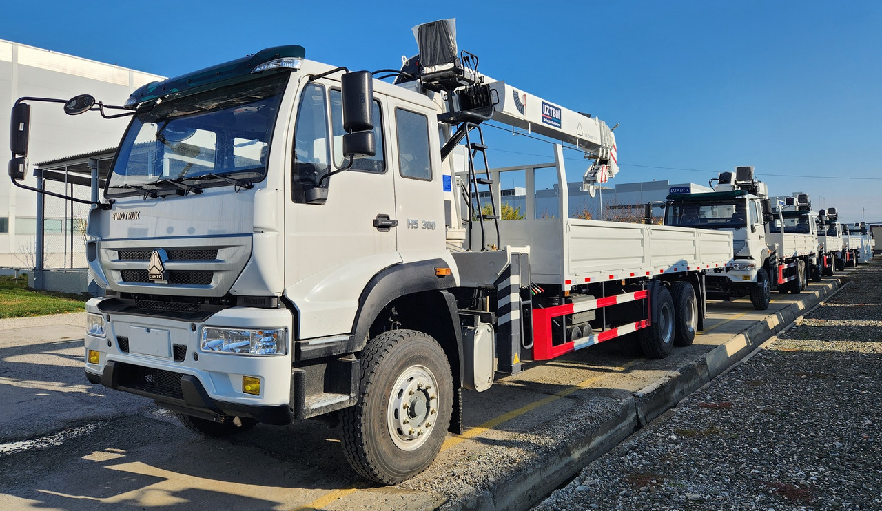 Бортовая автоплатформа с кран-манипулятором Homan-H5 6x4 - 10 т