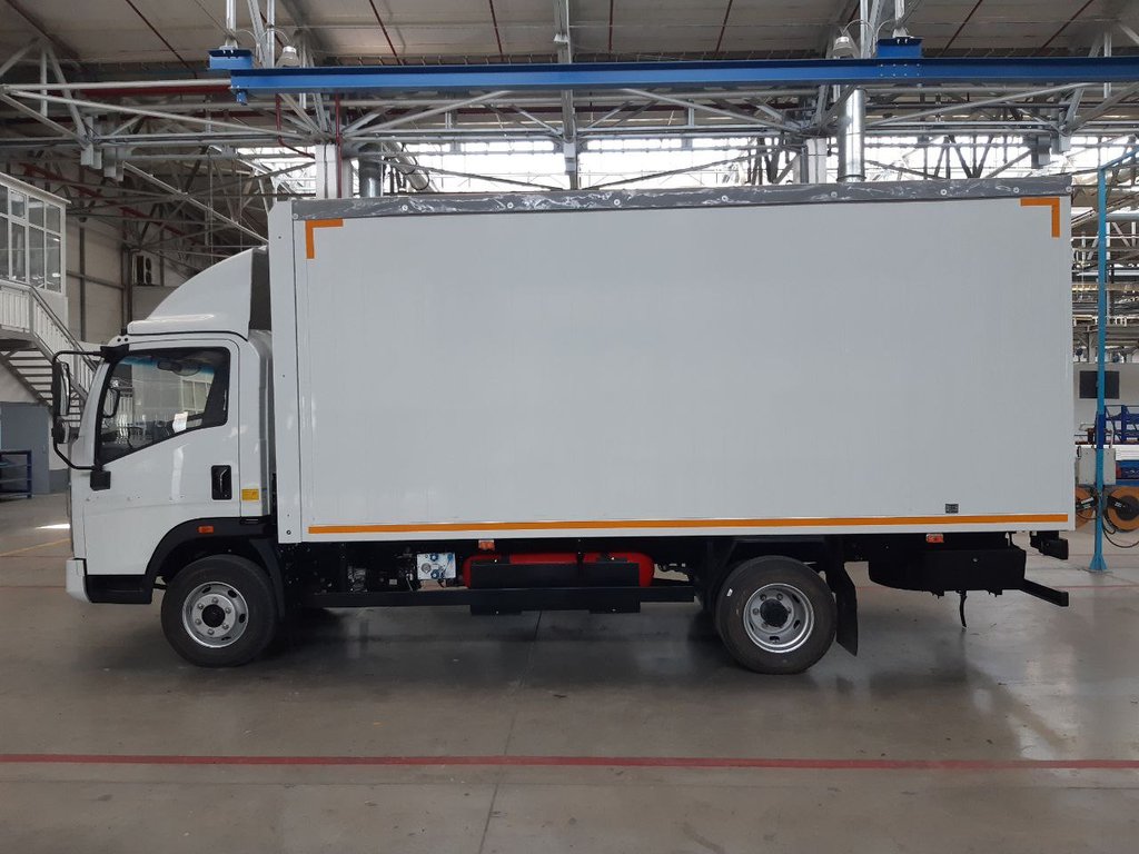 Цельнометаллический автофургон со сдвижной крышей Homan-H3 4x2 CNG - 6 т / 24 куб.м
