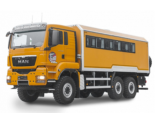 Вахтовый автобус MAN TGS 33.440 6x6 BB CH ISF282 - 32 мест. 