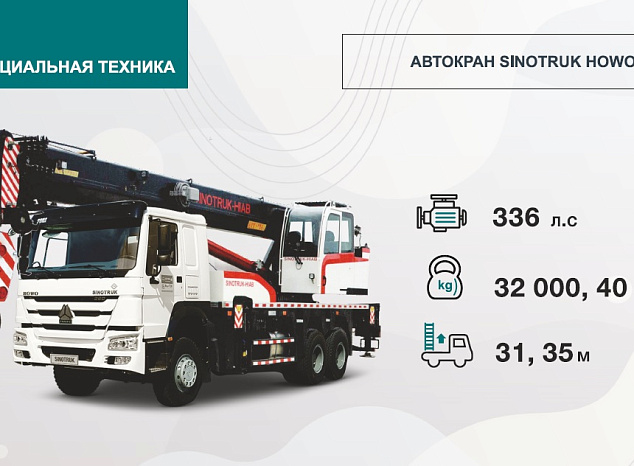 АВТОКРАН SINOTRUK HOWO 